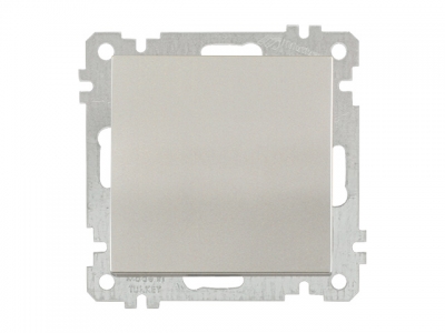 Выключатель 1-клав. двухполюсный (скрытый, без рамки, винт. зажим) титан, DARIA, MUTLUSAN (10 A, 250 V, IP 20)