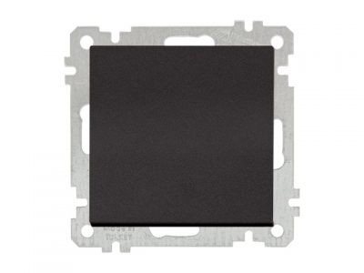 Выключатель 1-клав. двухполюсный (скрытый, без рамки, винт. зажим) черный, DARIA, MUTLUSAN (10 A, 250 V, IP 20)