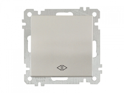 Выключатель промежуточный многопозиционный (скрытый, без рамки, пруж. зажим) титан, DARIA, MUTLUSAN (10 A, 250 V, IP 20)