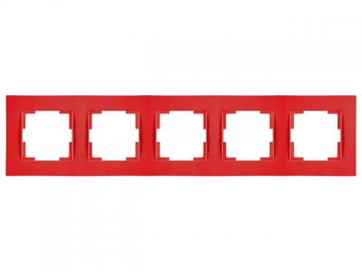 Рамка 5-ая горизонтальная красная, RITA, MUTLUSAN