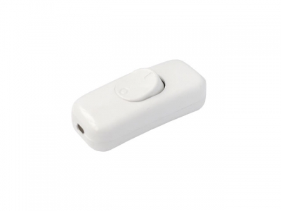 Выключатель на шнур 6А 250В белый BYLECTRICA (ДВУХПОЛЮСНЫЙ)