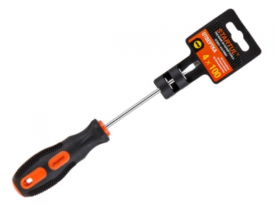 Отвертка "-" 4,0x100мм SL STARTUL PROFI (ST3031-410) (плоская шлицевая SLOTTED, рукоятка Anti slip)