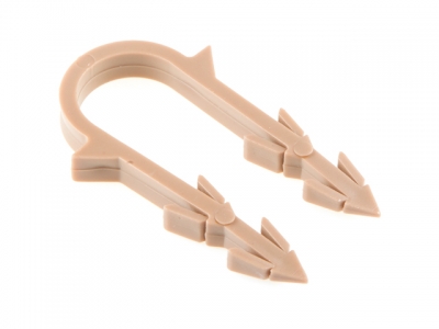 Клипса для теплого пола 45 мм (упаковка 500 шт)(Кассеты по 25 шт. под такер) (ЮстаПласт)