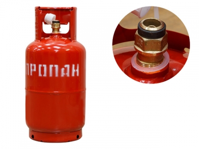 Баллон газовый бытовой 12л с КБ-2 (1-12-2-В) (с клапаном) (NOVOGAS)
