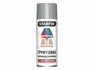 Грунтовка антикоррозийная серый STARFIX 520мл (7040) (Серое окно)