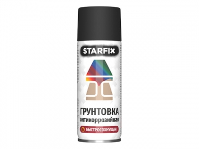 Грунтовка антикоррозийная черный STARFIX 520мл (9011) (Графитовый черный)
