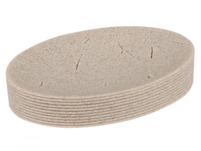 Мыльница YELLOWSTONE, бежевая, PERFECTO LINEA (Материал: НАТУРАЛЬНЫЙ КАМЕНЬ, полирезин)