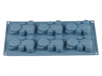 Форма для выпечки, силиконовая, прямоуг. на 6 кексов, 30.5 х 18 х 2 см, BLUESTONE, PERFECTO LINEA