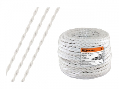 Ретро провод "Эко" 2х2,5 витой, белый (50м) TDM