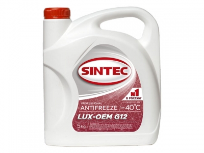 Антифриз Sintec-40 G12 Lux (красный) 5кг