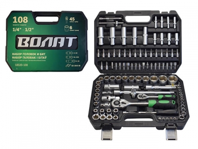 Набор головок и бит 108пр. ВОЛАТ