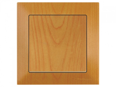 Выключатель 1-клав. двухполюсный (скрытый, винт. зажим) дуб, DARIA, MUTLUSAN (10 A, 250 V, IP 20)