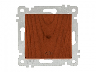 Выключатель промежуточный многопозиционный (скрытый, без рамки, пруж. зажим) вишня, RITA, MUTLUSAN (10 A, 250 V, IP 20)