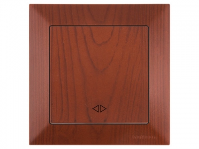 Выключатель промежуточный многопозиционный (скрытый, пруж. зажим) вишня, DARIA, MUTLUSAN (10 A, 250 V, IP 20)