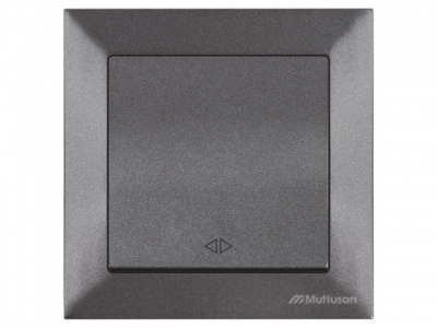 Выключатель промежуточный многопозиционный (скрытый, пруж. зажим) дымчатый, DARIA, MUTLUS (10 A, 250 V, IP 20) (MUTLUSAN)