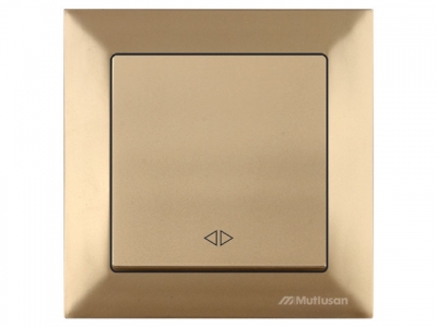 Выключатель промежуточный многопозиционный (скрытый, пруж. зажим) серебро, DARIA, MUTLUSAN (10 A, 250 V, IP 20)