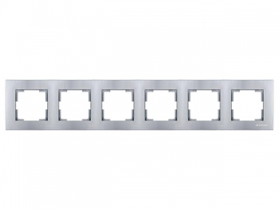 Рамка 6-ая горизонтальная серебро, RITA, MUTLUSAN
