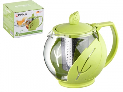 Чайник заварочный, стеклянный, 750 мл, LEAF, PERFECTO LINE (PERFECTO LINEA)