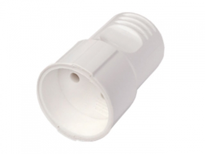 Вилка переносная (б/з, 16А, 250В) белая, BYLECTRICA