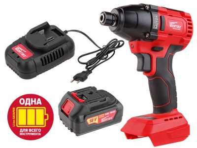 Аккум. ударный гайковерт WORTEX CWR 0118 в кор. ALL1 + АКЦИЯ (комплект с АКБ и ЗУ со скидкой) (18.0 В, БЕЗ АККУМУЛЯТОРА И ЗУ, внутр. шестигр. 1/4 ", 1