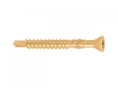Шуруп для полов и паркета 3.2х50 мм желтый цинк TORX10 (25 шт в зип-локе) STARFIX