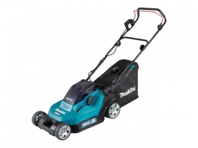 Газонокосилка аккумуляторная MAKITA DLM 382 CM2 (18.0 В, 2 акк., 4.0 А/ч, Li-Ion, шир. 380 мм, выс. 25-75 мм, пластм. корпус, травосборник 40)