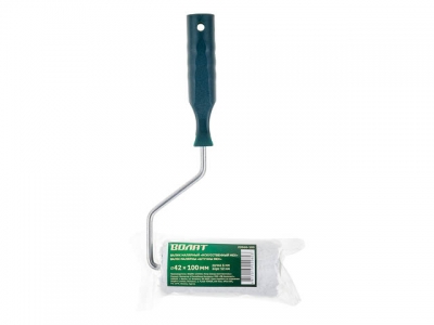 Валик "ИСКУССТВЕННЫЙ МЕХ" 42-100мм с ручкой 6мм ВОЛАТ (Для работы с водоэмульсионными красками, акриловыми эмалями, грунтовками на основе акрила)