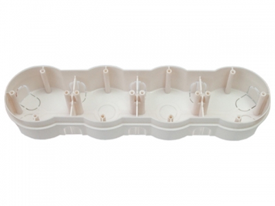 Коробка распаечная (монтажная) К-226 BYLECTRICA (Для бетона и кирпича. Четырехместная 292х79х41,5 мм)