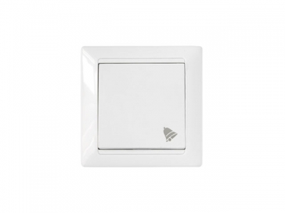 Выключатель 1 клав. для быт. электр. звонков (скрытый, 4А) белый, Стиль, Bylectrica