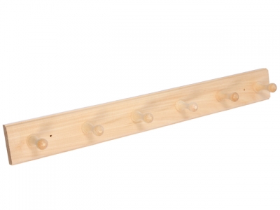 Вешалка 6-ти рожковая, липа, 55х6,5х7 см, "Банные штучки (БАННЫЕ ШТУЧКИ)