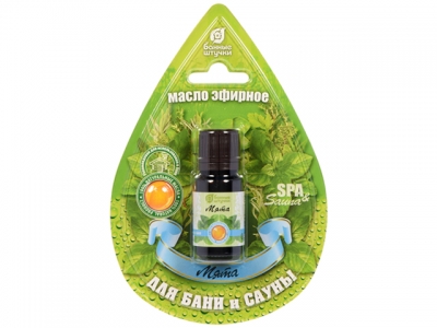 Эфирное масло "Мята", 10 мл, в блистере в форме капли, "Банные штучки" (БАННЫЕ ШТУЧКИ)
