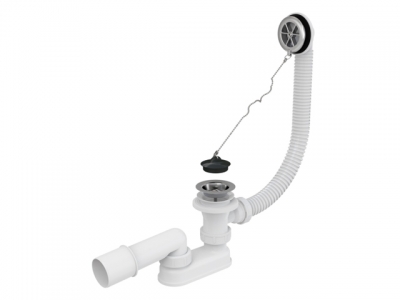 Сифон для ванны хромированный, Alcaplast