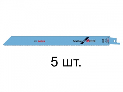 Пилка сабельная по металлу S1122AF (5 шт.) BOSCH (пропил прямой, тонкий, для подгоночных пропилов)