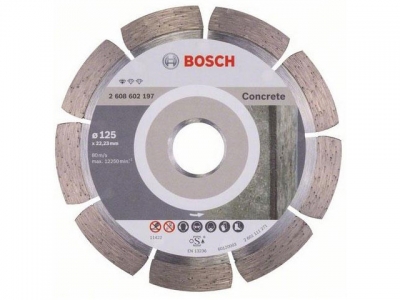Алмазный круг 125х22 мм по бетону сегмент. STANDARD FOR CONCRETE BOSCH (сухая резка)