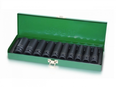 Набор головок ударн. 1/2" 10-24мм 6гр. 10шт. глубокие TOPTUL (GDAD1002)