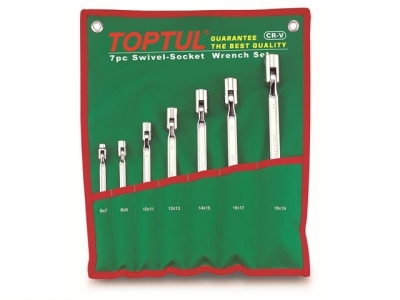 Набор ключей шарнирных с поворотной головкой 6-19мм TOPTUL (GAAA0704)