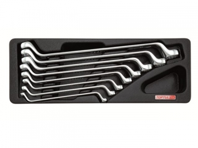 Набор-сет ключей накидн.75° 6-22мм 8шт. 136х364мм TOPTUL (GAAT0802)