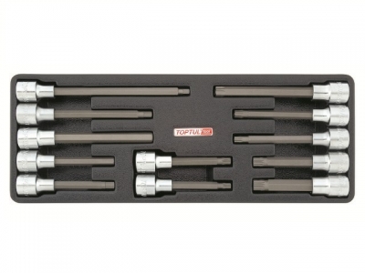 Набор-сет бит под трещотку 1/2" EXTRA LONG 12шт. 136х364мм TOPTUL (GAAT1202)