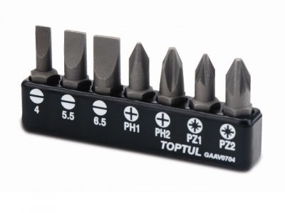 Набор бит "+", "-" 7шт. TOPTUL (GAAV0704)