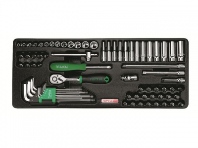 Набор-сет головок и ключей 72предм. 6гр. 434х176мм TOPTUL (GCAT7202)