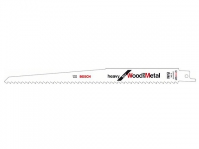 Пилка сабельная по дереву с гвоздями S1111DF (2 шт.) BOSCH (пропил прямой, грубый, быстрый рез)
