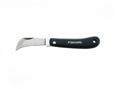 Нож садовый FISKARS изогнутый для прививок (125880)