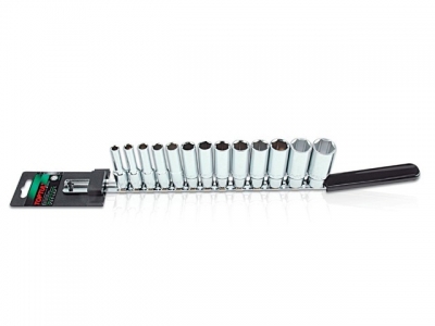 Набор головок 3/8" 7-21мм 6гр. 13шт глубок. TOPTUL (GAAQ1311)