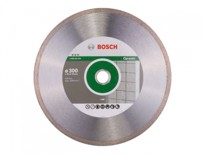 Алмазный круг 300х25.4/30 мм по керамике сплошн. BEST FOR CERAMIC BOSCH (сухая/мокрая резка)