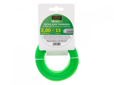 Леска ф 2.0 мм х 15 м "звездочка" STARTUL GARDEN
