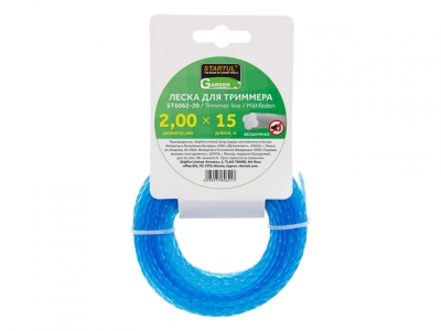 Леска ф 2.0 мм х 15 м бесшумная STARTUL GARDEN