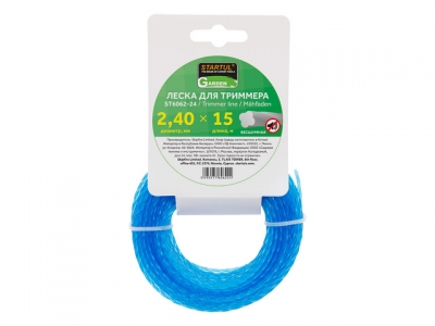Леска ф 2.4 мм х 15 м бесшумная STARTUL GARDEN
