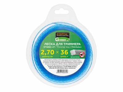 Леска ф 2.7 мм х 36 м бесшумная STARTUL GARDEN