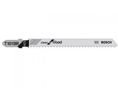 Пилка лобз. по дереву T101BR (1 шт.) BOSCH (пропил прямой, тонкий, аккуратный и чистый рез)