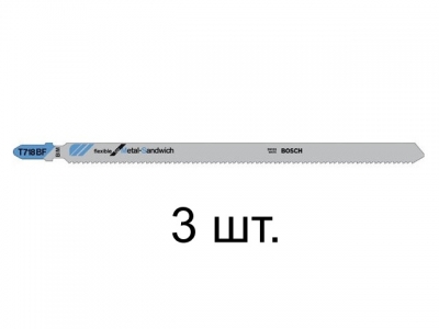 Пилка лобз. по сэндвич-панелям T718BF (3 шт.) BOSCH (пропил прямой, тонкий,)